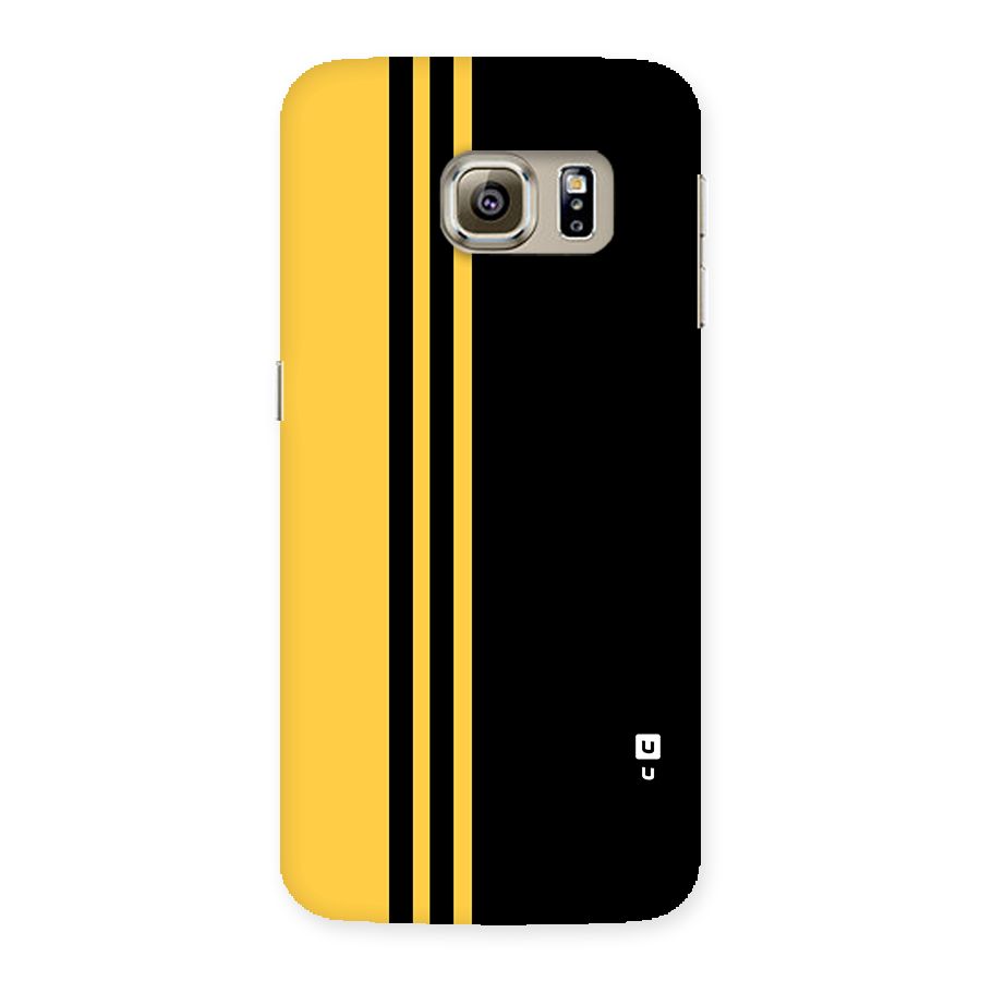 Minimal Yellow and Black Design Back Case for Samsung Galaxy S6 Edge