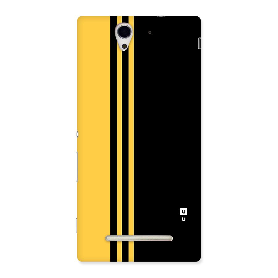 Minimal Yellow and Black Design Back Case for Sony Xperia C3