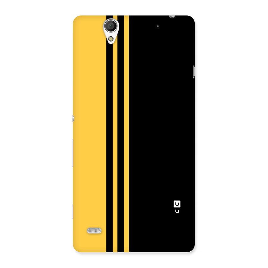 Minimal Yellow and Black Design Back Case for Sony Xperia C4