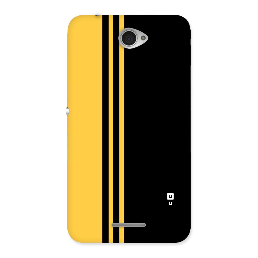 Minimal Yellow and Black Design Back Case for Sony Xperia E4
