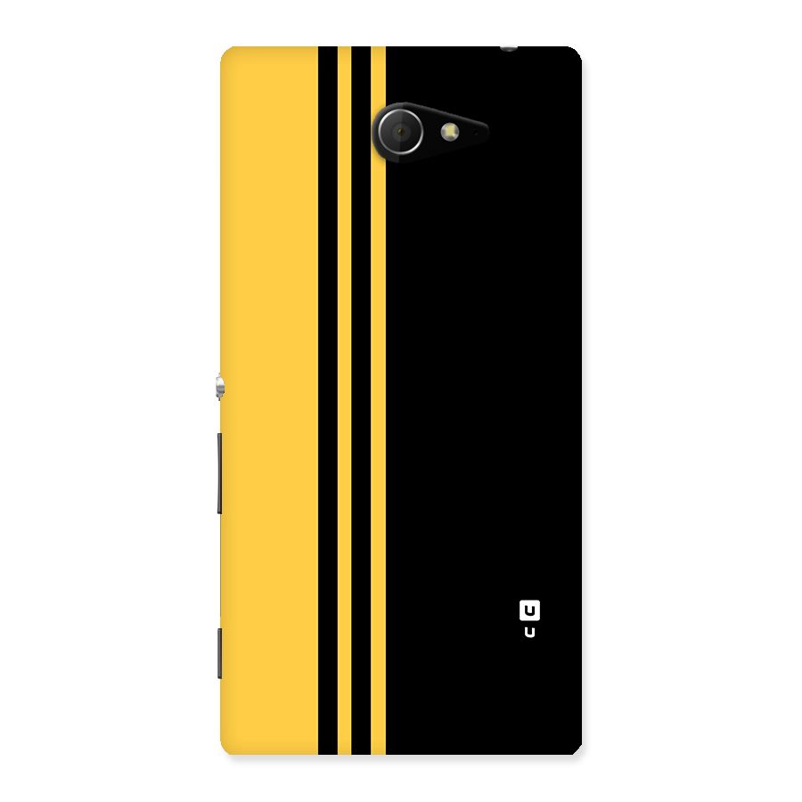 Minimal Yellow and Black Design Back Case for Sony Xperia M2