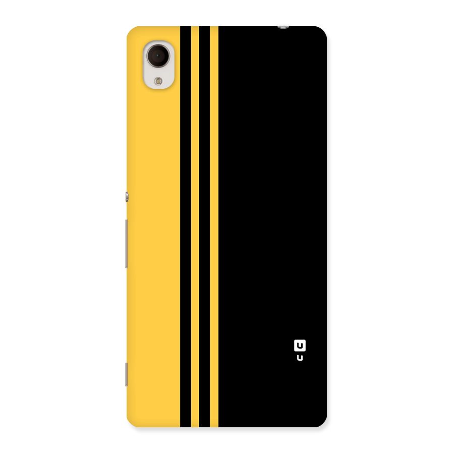 Minimal Yellow and Black Design Back Case for Sony Xperia M4