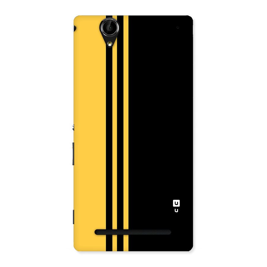 Minimal Yellow and Black Design Back Case for Sony Xperia T2