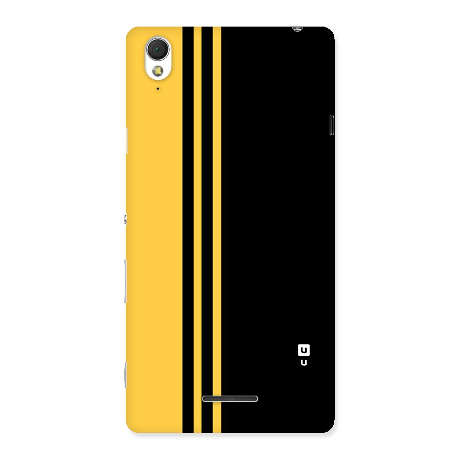 Minimal Yellow and Black Design Back Case for Sony Xperia T3