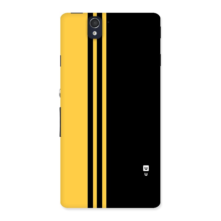 Minimal Yellow and Black Design Back Case for Sony Xperia Z