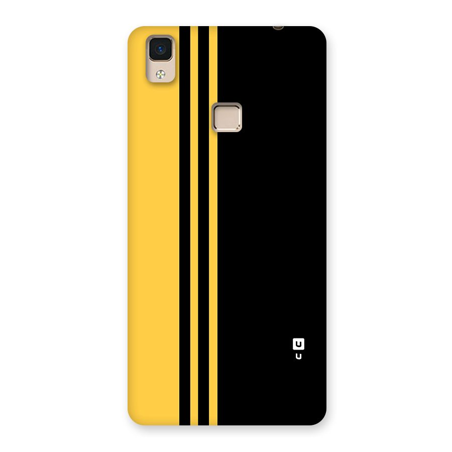 Minimal Yellow and Black Design Back Case for V3 Max