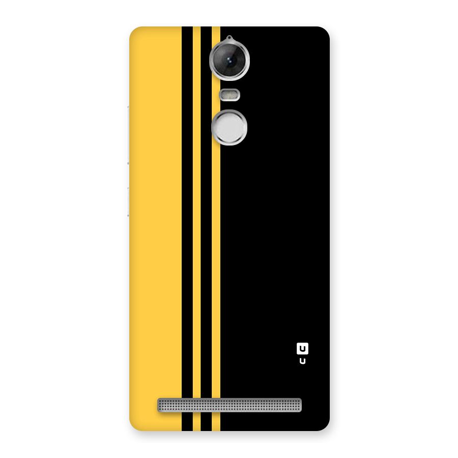 Minimal Yellow and Black Design Back Case for Vibe K5 Note