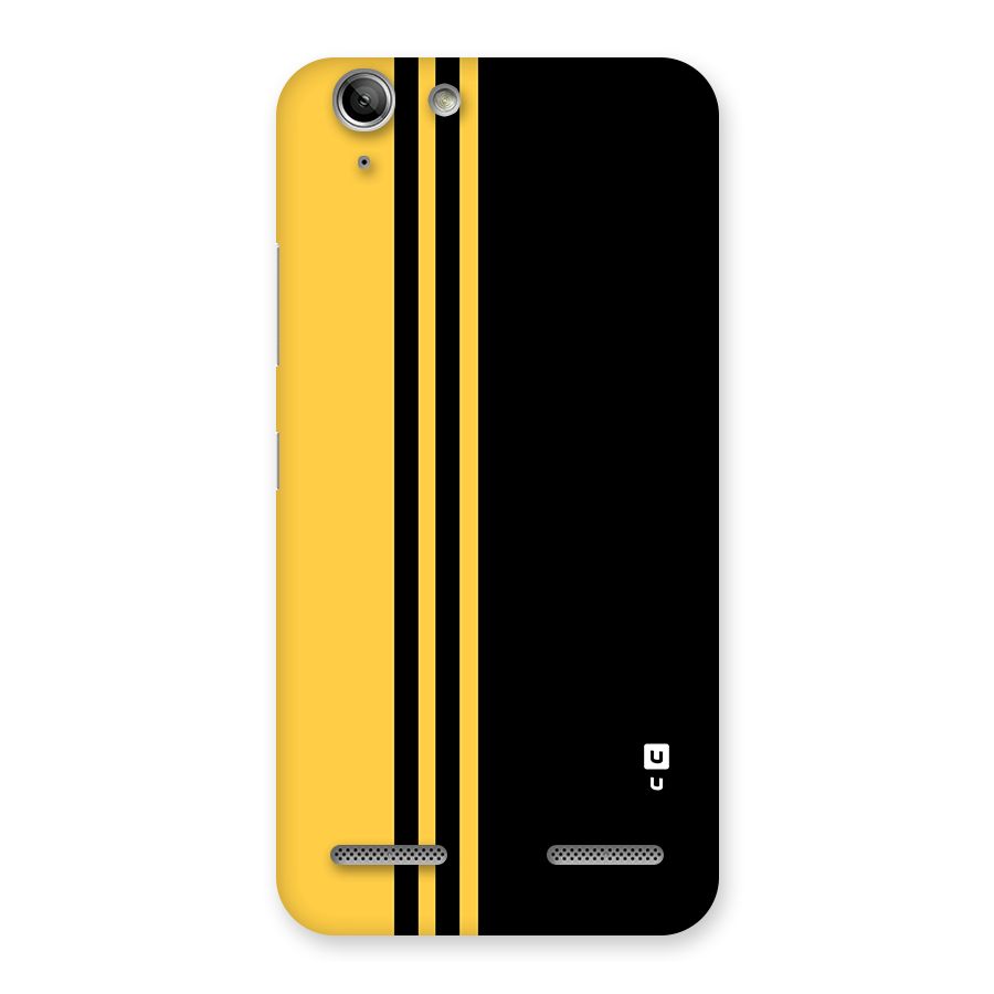 Minimal Yellow and Black Design Back Case for Vibe K5 Plus