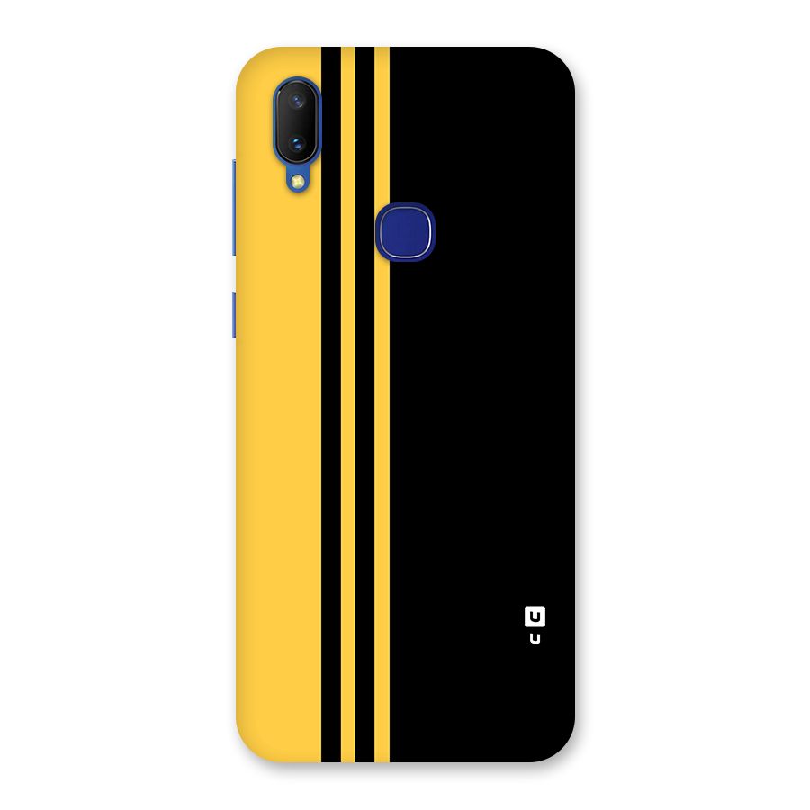 Minimal Yellow and Black Design Back Case for Vivo V11