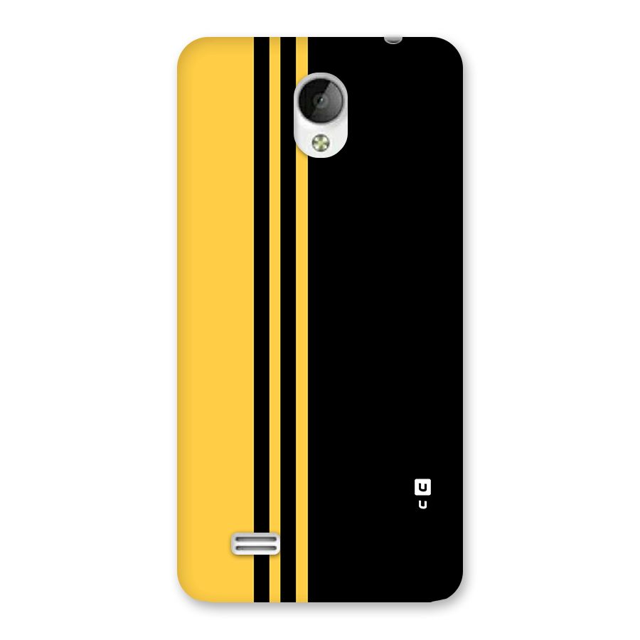 Minimal Yellow and Black Design Back Case for Vivo Y21