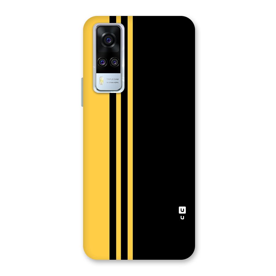 Minimal Yellow and Black Design Back Case for Vivo Y31