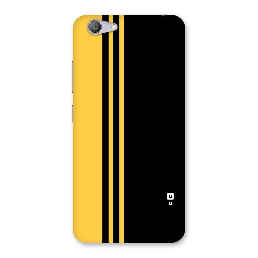 Minimal Yellow and Black Design Back Case for Vivo Y53