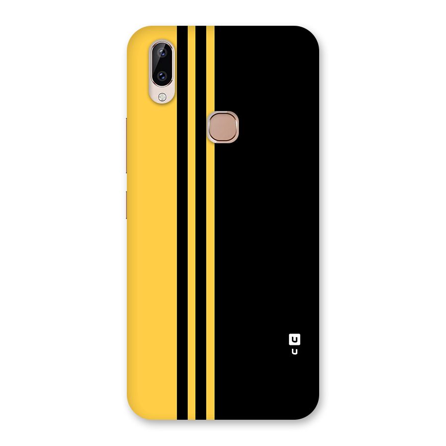 Minimal Yellow and Black Design Back Case for Vivo Y83 Pro