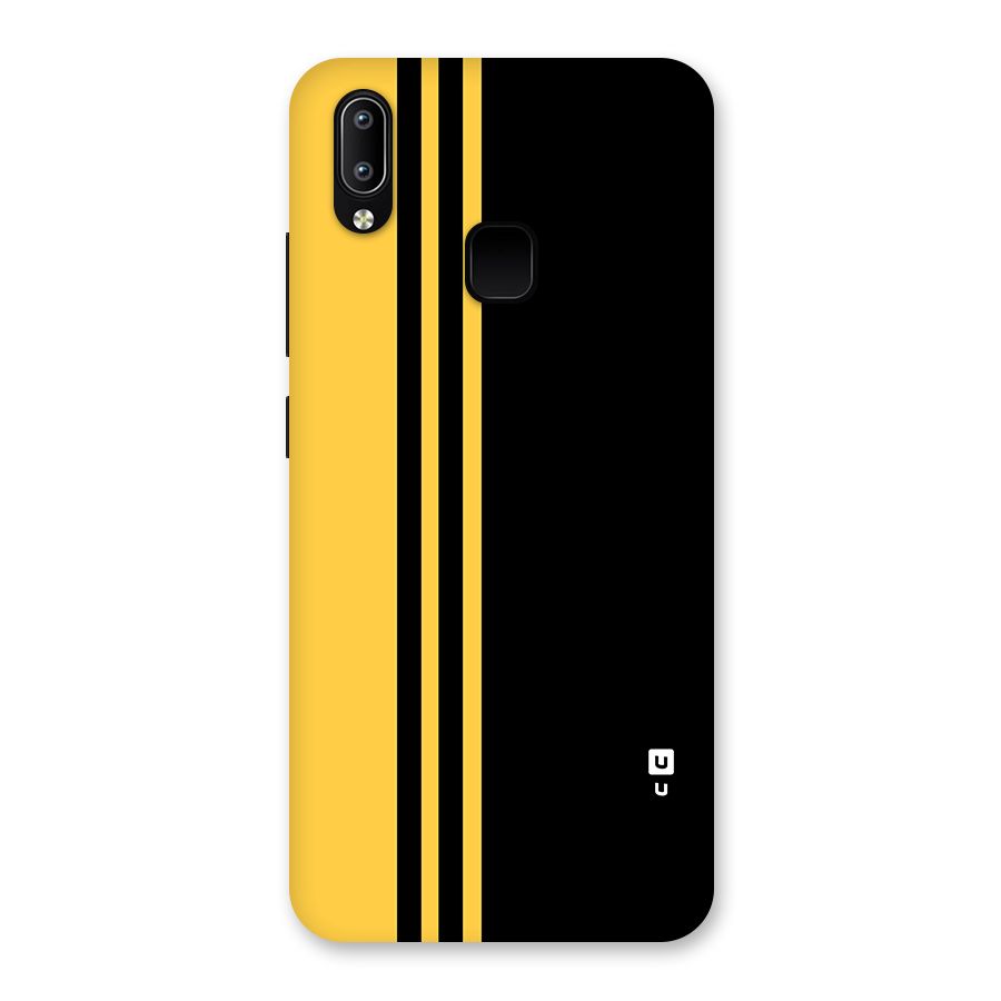 Minimal Yellow and Black Design Back Case for Vivo Y93