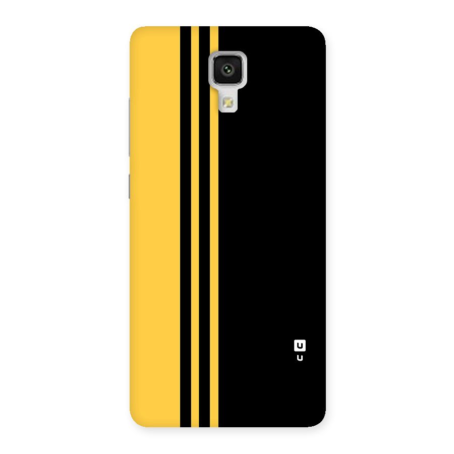 Minimal Yellow and Black Design Back Case for Xiaomi Mi 4