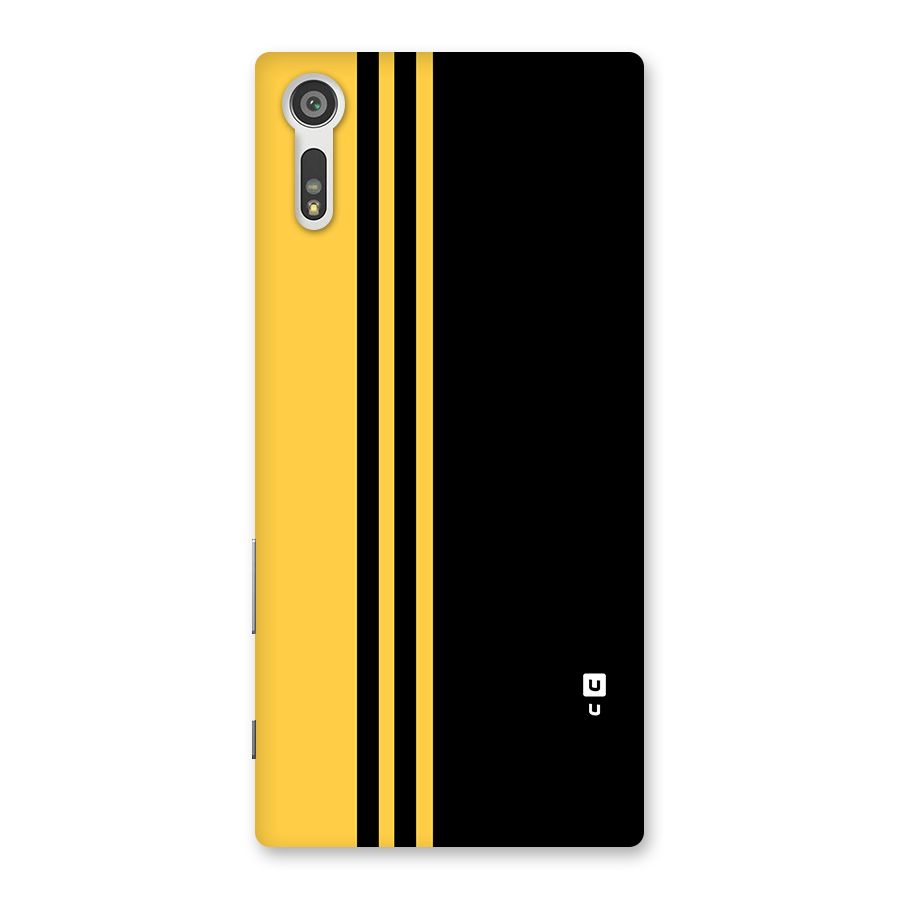 Minimal Yellow and Black Design Back Case for Xperia XZ