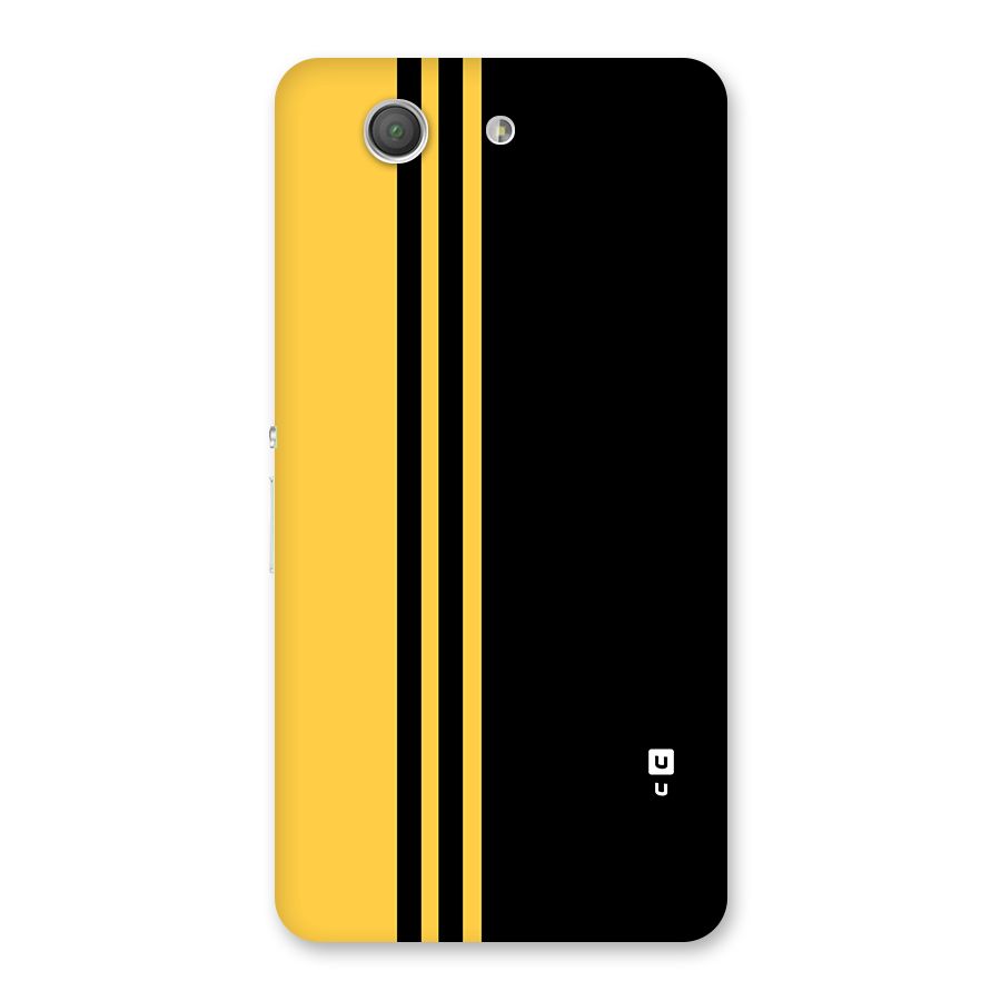 Minimal Yellow and Black Design Back Case for Xperia Z3 Compact