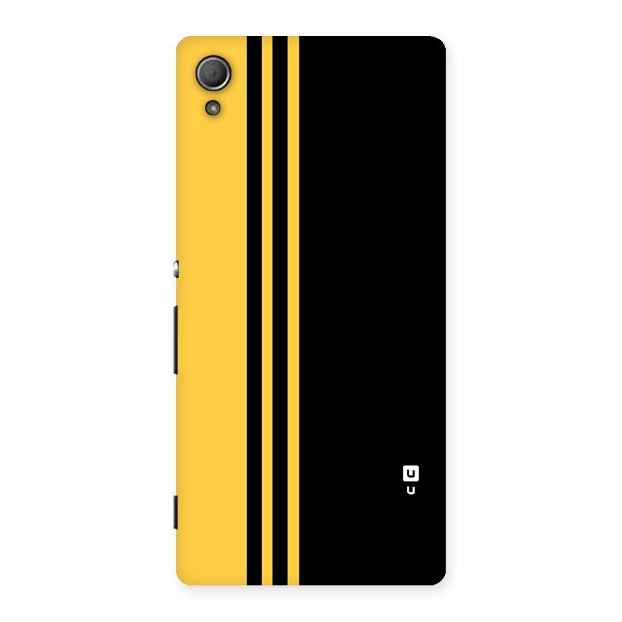 Minimal Yellow and Black Design Back Case for Xperia Z3 Plus