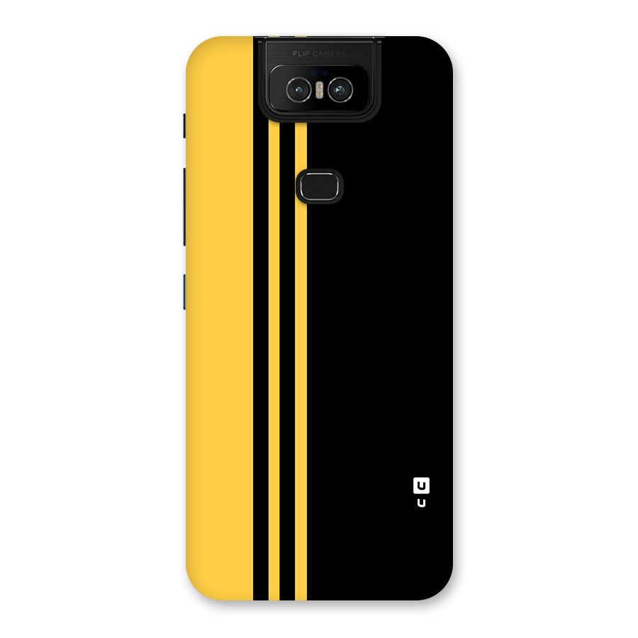 Minimal Yellow and Black Design Back Case for Zenfone 6z
