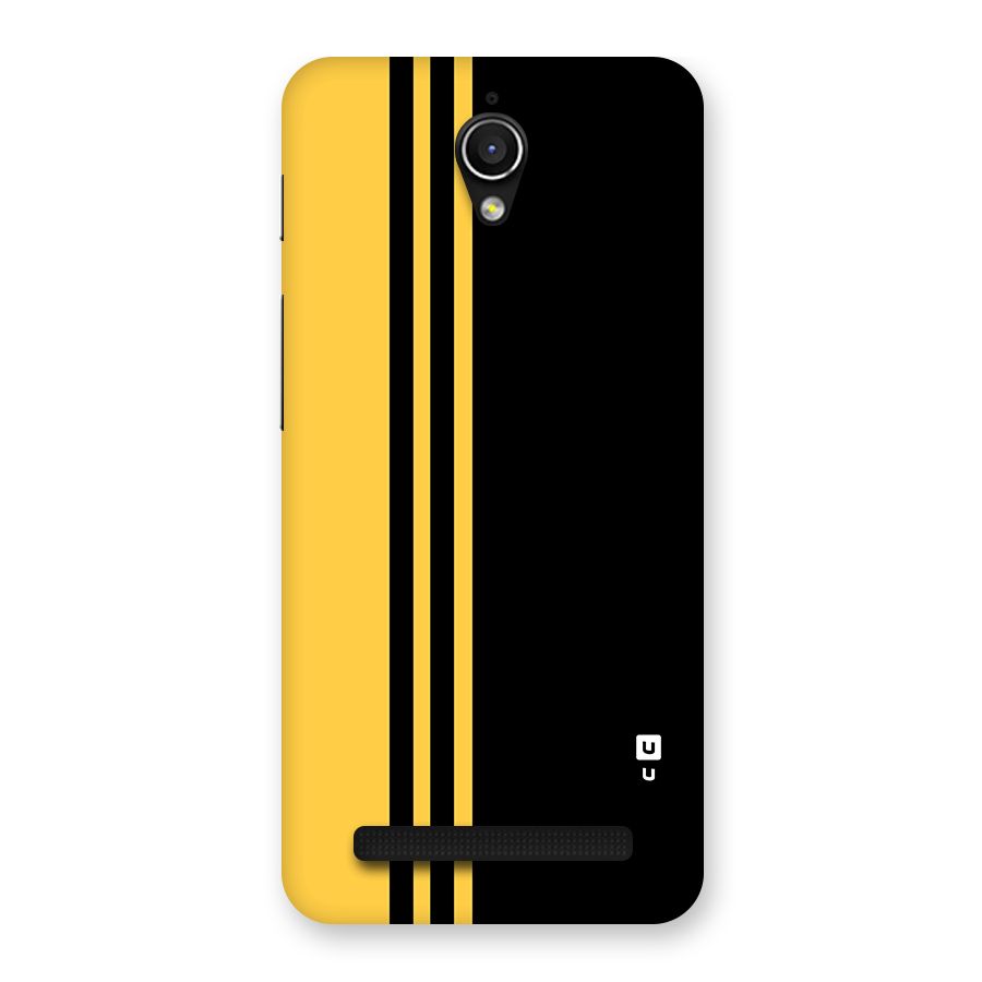 Minimal Yellow and Black Design Back Case for Zenfone Go