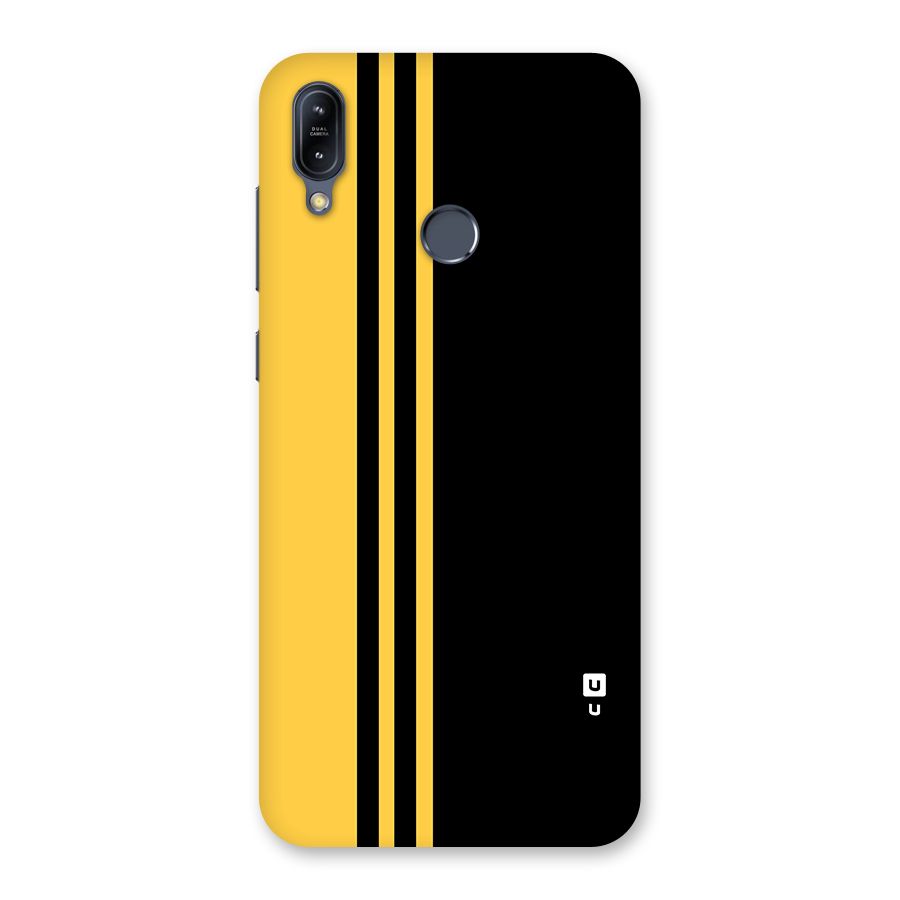 Minimal Yellow and Black Design Back Case for Zenfone Max M2
