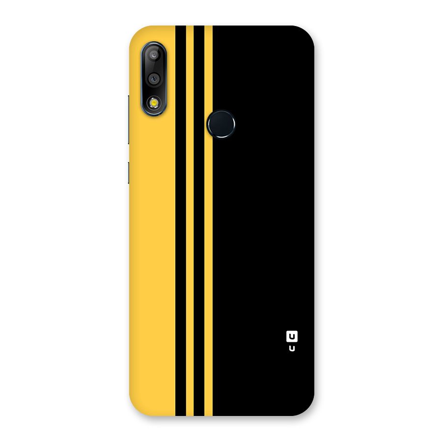 Minimal Yellow and Black Design Back Case for Zenfone Max Pro M2