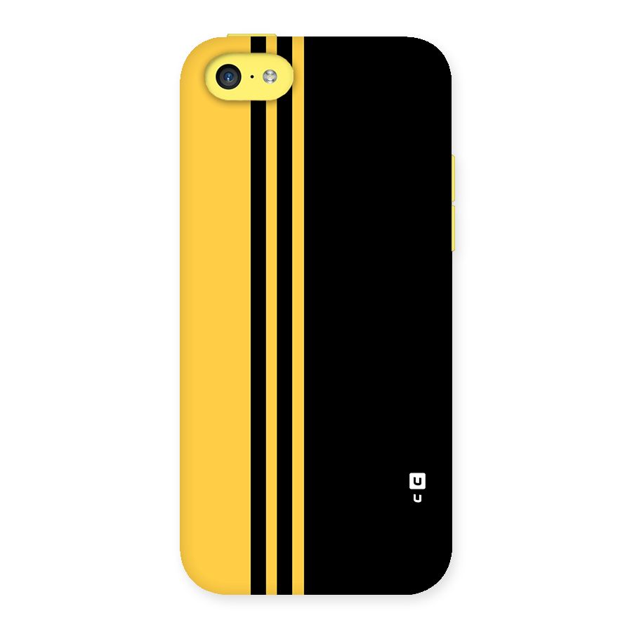 Minimal Yellow and Black Design Back Case for iPhone 5C