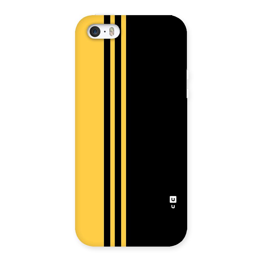 Minimal Yellow and Black Design Back Case for iPhone 5 5S