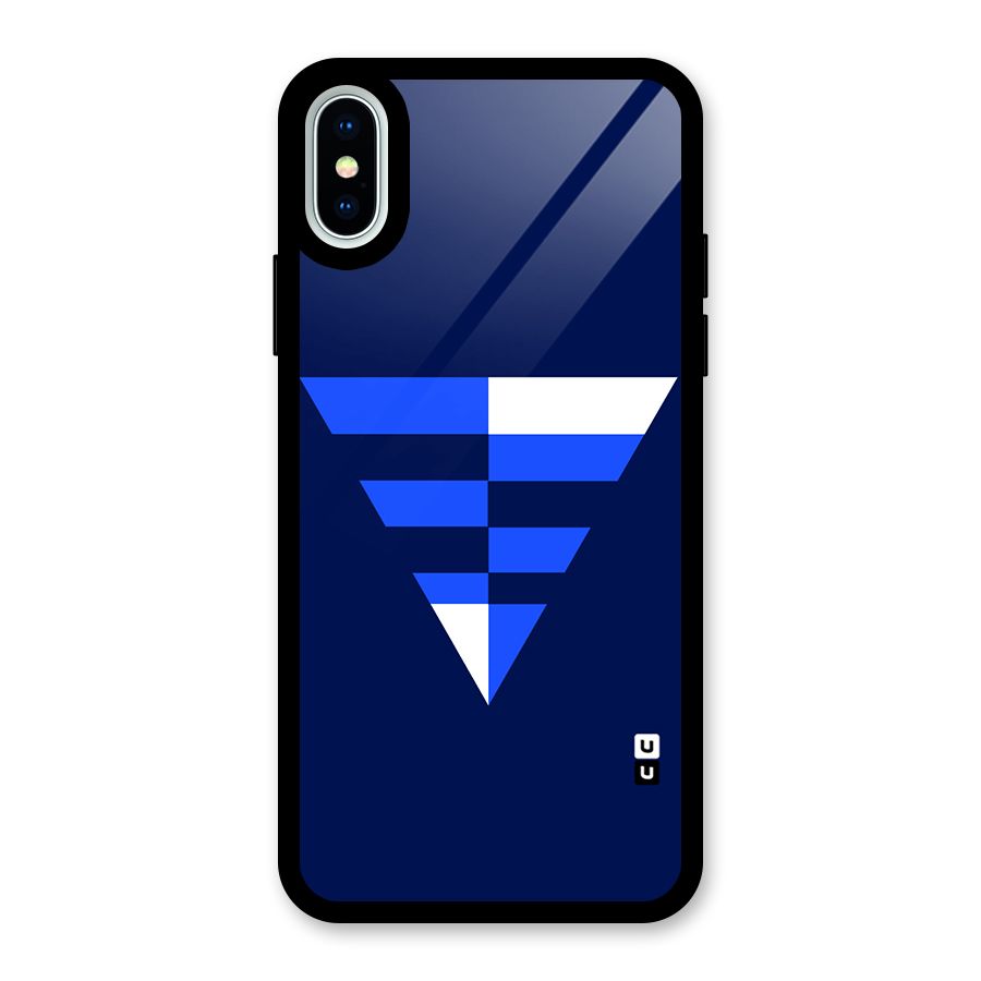 Minimalistic Abstract Inverted Triangle Glass Back Case for iPhone XS