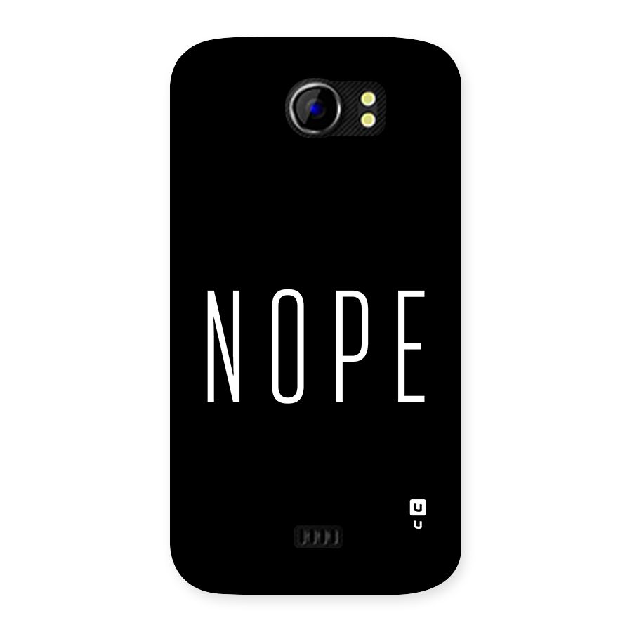 Minimalistic Nope Back Case for Canvas 2 A110