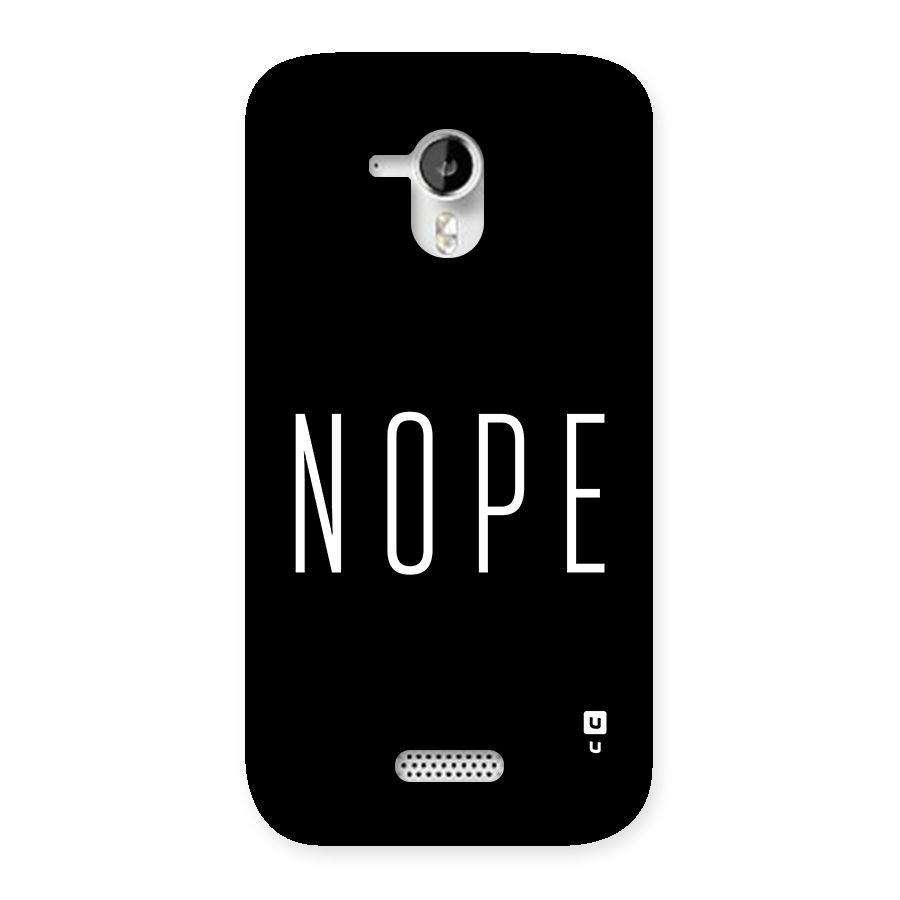 Minimalistic Nope Back Case for Canvas HD A116