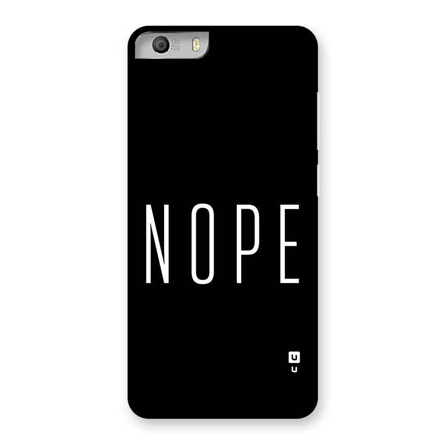 Minimalistic Nope Back Case for Canvas Knight 2