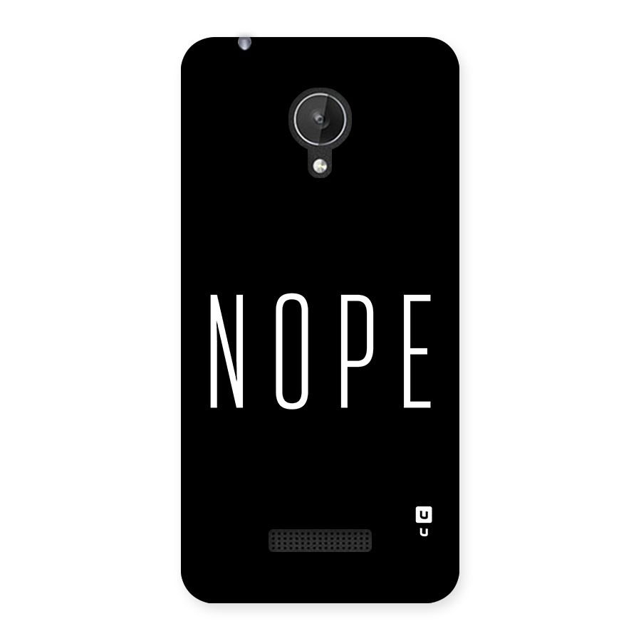 Minimalistic Nope Back Case for Canvas Spark Q380