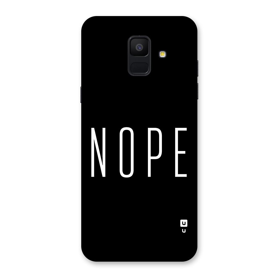 Minimalistic Nope Back Case for Galaxy A6 (2018)