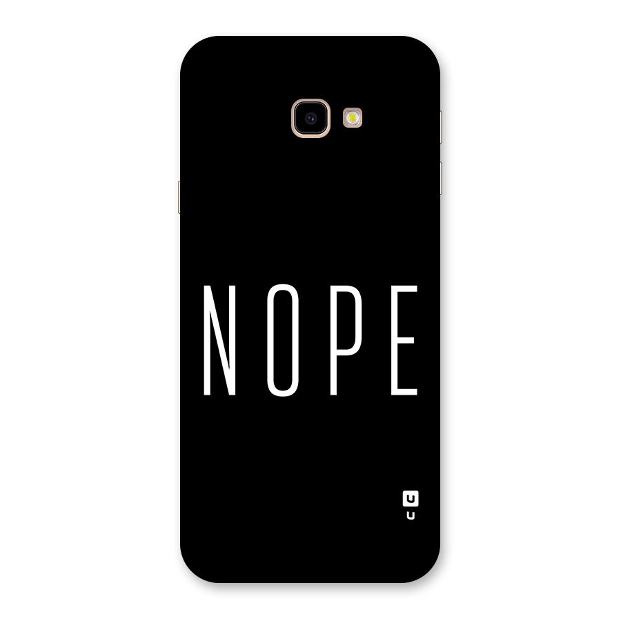 Minimalistic Nope Back Case for Galaxy J4 Plus