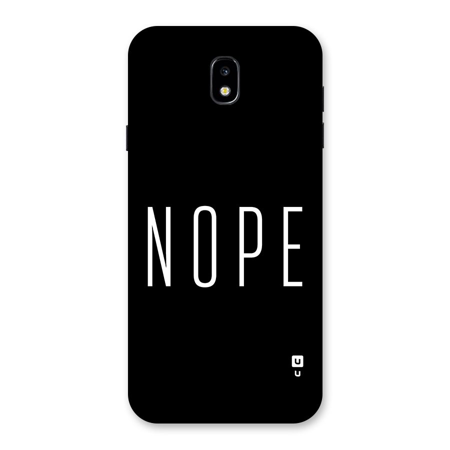Minimalistic Nope Back Case for Galaxy J7 Pro
