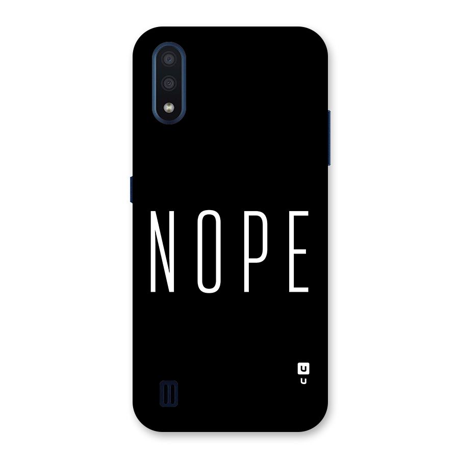 Minimalistic Nope Back Case for Galaxy M01