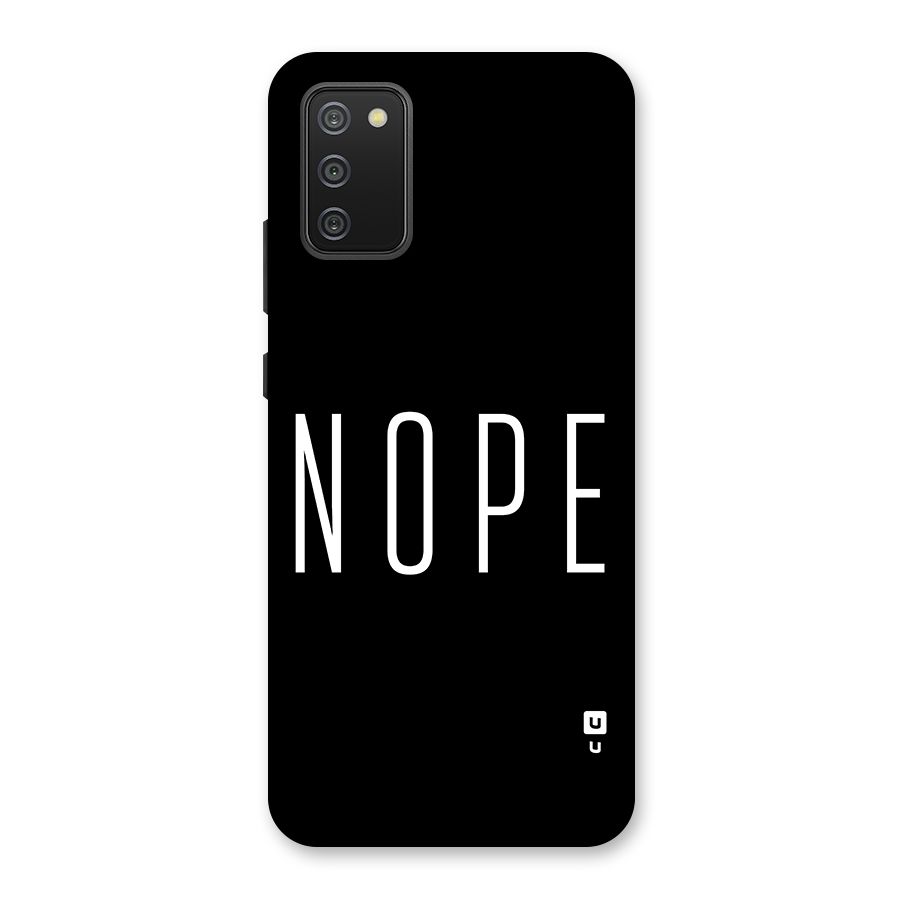 Minimalistic Nope Back Case for Galaxy M02s
