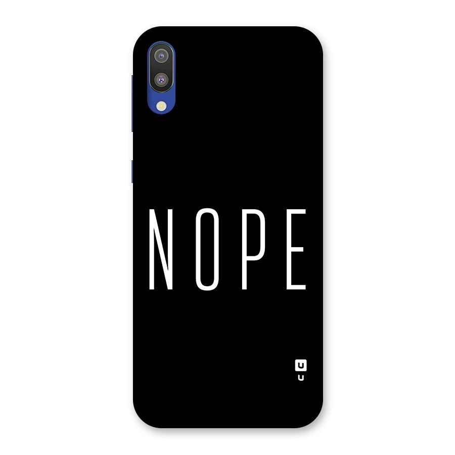 Minimalistic Nope Back Case for Galaxy M10
