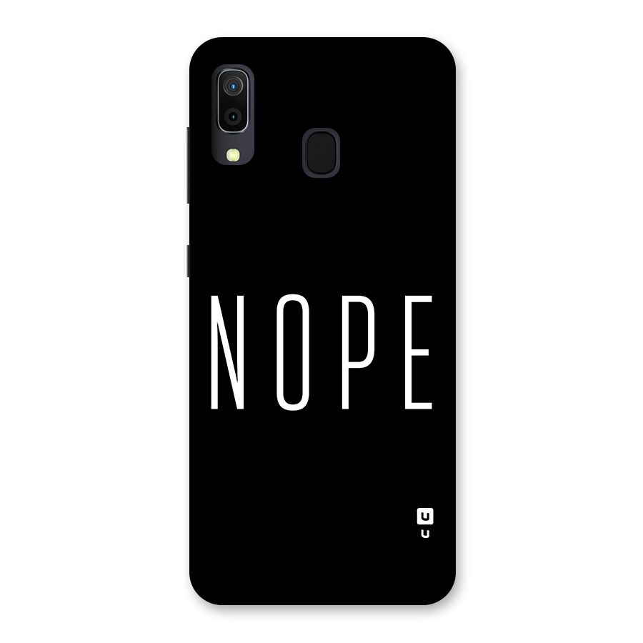 Minimalistic Nope Back Case for Galaxy M10s