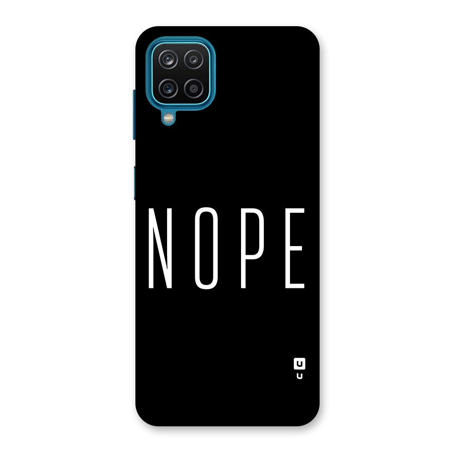 Minimalistic Nope Back Case for Galaxy M12