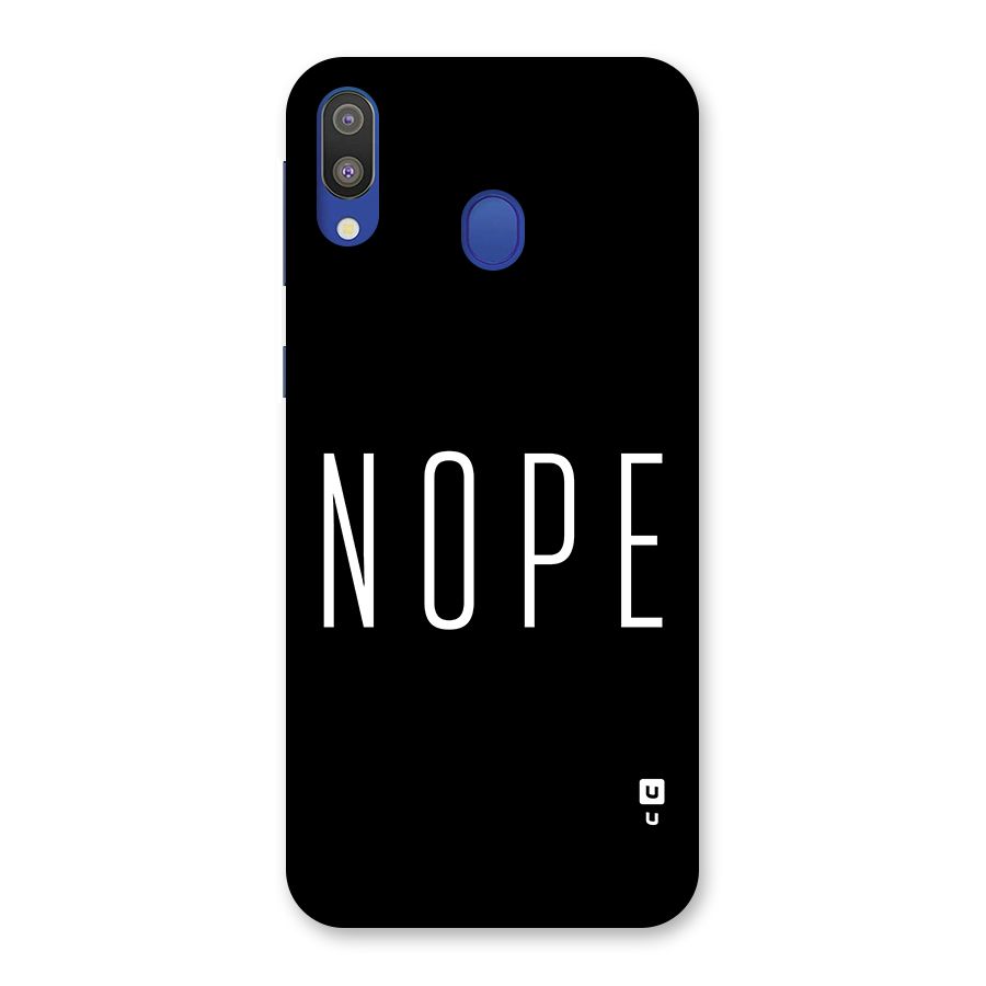 Minimalistic Nope Back Case for Galaxy M20