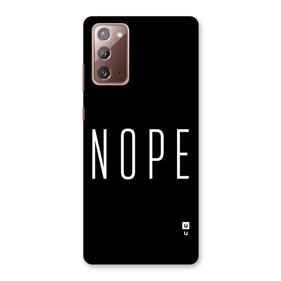 Minimalistic Nope Back Case for Galaxy Note 20