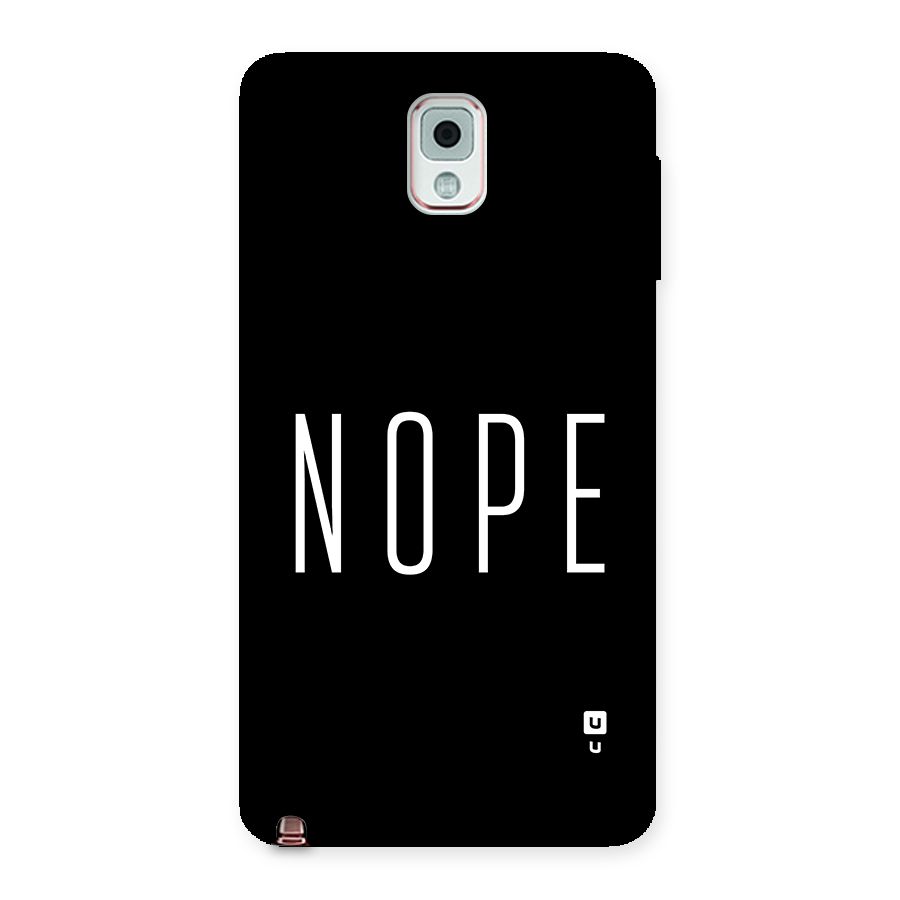 Minimalistic Nope Back Case for Galaxy Note 3