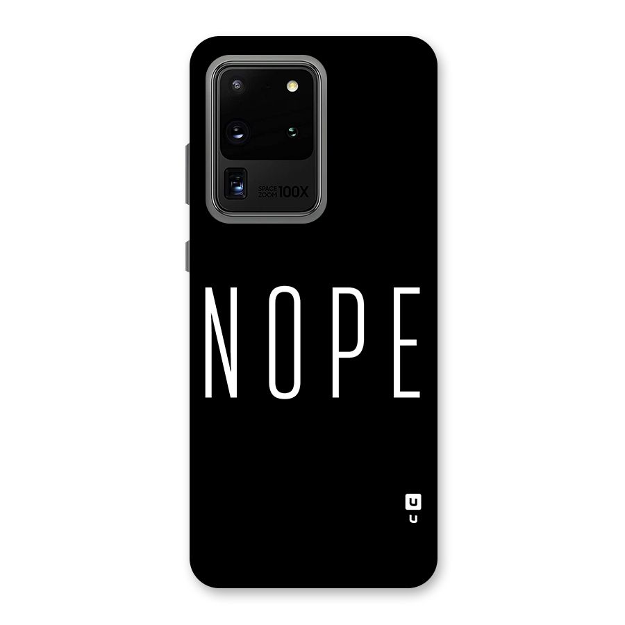 Minimalistic Nope Back Case for Galaxy S20 Ultra