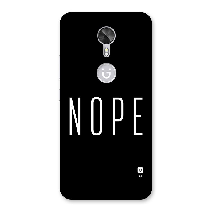 Minimalistic Nope Back Case for Gionee A1