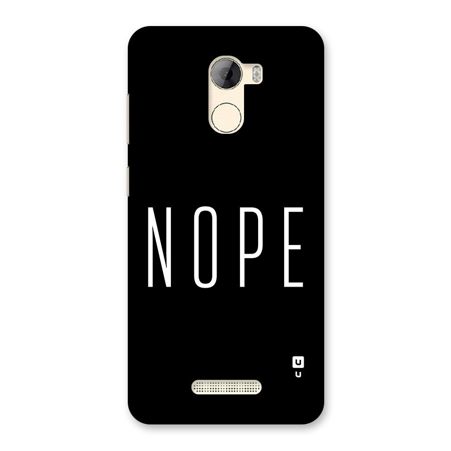 Minimalistic Nope Back Case for Gionee A1 LIte
