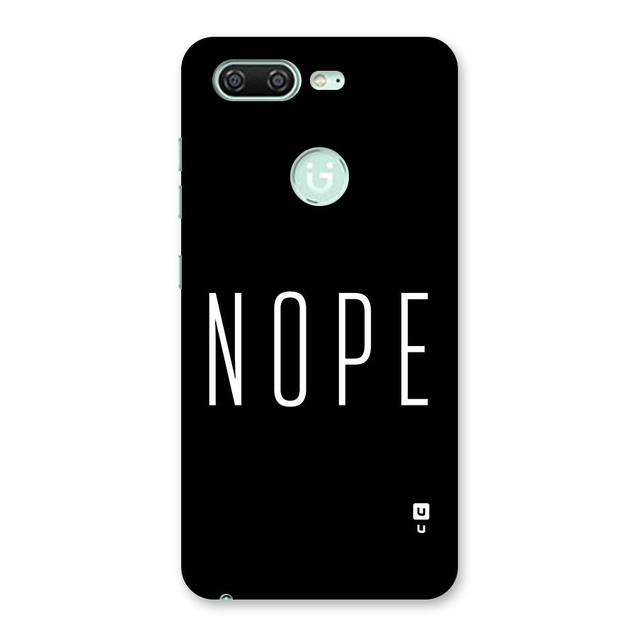 Minimalistic Nope Back Case for Gionee S10