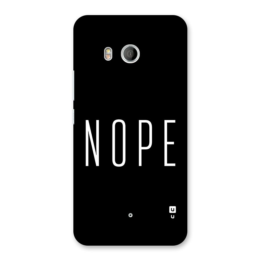 Minimalistic Nope Back Case for HTC U11