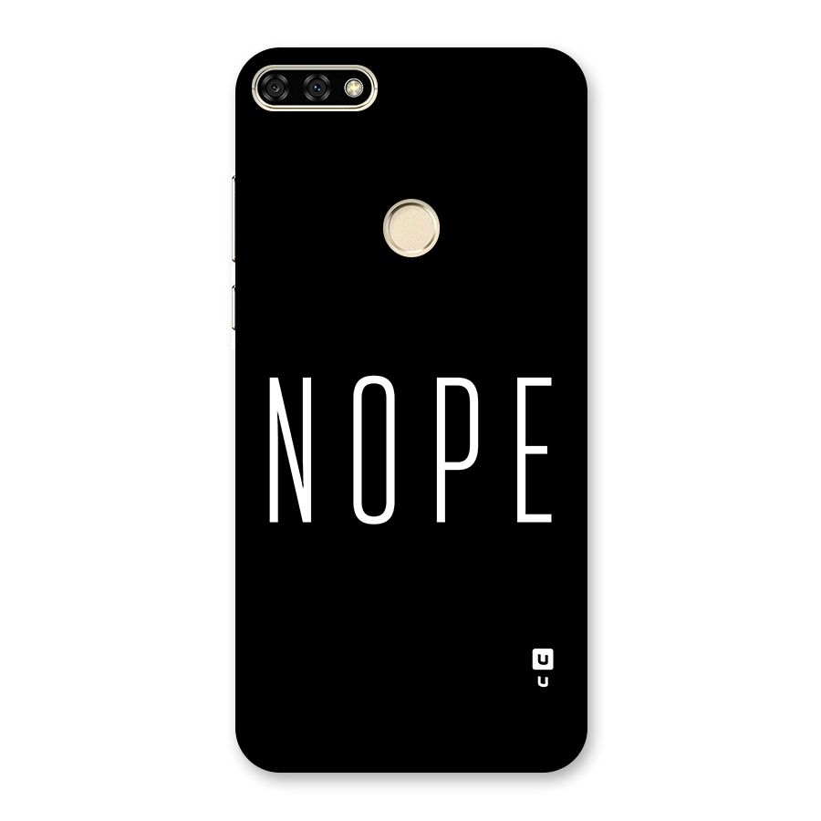 Minimalistic Nope Back Case for Honor 7A